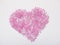 Heart from pink beads