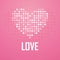 Heart Pixel icon, vector illustration