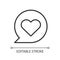 Heart pixel perfect linear icon