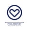 Heart pixel perfect linear ui icon