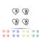 heart, plus, check, minus sign multi color style icon. Simple thin line, outline vector of web icons for ui and ux, website or