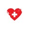 Heart Plus icon abstract logo vector