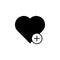 heart plus icon. Element of simple icon. Premium quality graphic design icon. Signs and symbols collection icon for websites, web