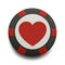 Heart Poker Chip