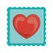 Heart post stamp