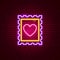 Heart Post Stamp Neon Sign