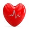 Heart pulse, cardiogram line illustration, heartbeat