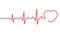 Heart pulse, Cardiogram line vector illustration, Heartbeat