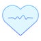 Heart pulse flat icon. Heartbeat blue icons in trendy flat style. Cardiogram gradient style design, designed for web and
