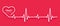 Heart pulse. Heartbeat line, cardiogram. Red and white colors. Beautiful healthcare, medical background. Modern simple design.