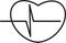 Heart pulse human medicine cardiogram exam vector