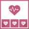 Heart pulse icon on white background