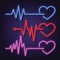 Heart pulse rate neon signboard