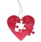 Heart puzzle tag