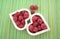 Heart raspberries