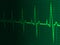 Heart rate, heartbeat, neon line, green graphic