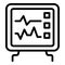 Heart rate monitor icon outline vector. Cardiac surgery