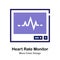 Heart rate monitor mono color icon