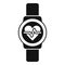Heart rate tracker icon simple vector. Watch app
