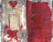 Heart Red Abstract Textures Collage Painting