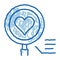 heart research doodle icon hand drawn illustration