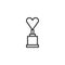 Heart reward trophy line icon