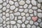 Heart rock exists in a cement rocky wall somewhere valentines day background  one red lover find search - 3d rendering