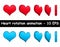 Heart rotation animation vector illustration