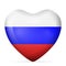Heart Russia flag
