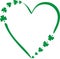 Heart in Saint Patrick isolated vector