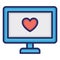 Heart screen, loving Isolated Vector Icon which can be easily modified or edited