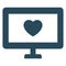 Heart screen, loving Isolated Vector Icon which can be easily modified or edited