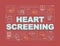 Heart screening word concepts banner