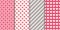 Heart seamless pattern background. Set of different patterns for wrapper, holiday prints, wallpaper, scrapbook, wedding
