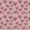 Heart seamless pattern. Cute different hearts with faces, hands and emotions - happiness, surprise, bliss, playfulness -