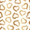 Heart seamless pattern. Gold hearts. Elegant golden background. Luxury romantic patern for design love, gift wrappers, wedding pri