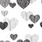 Heart seamless pattern. Happy Fathers day card