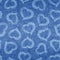 Heart seamless pattern. Indigo shibori denim background. Repeated fade jean printing. Repeating blue distress design for prints. F