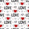 Heart seamless pattern. Love digital paper. Valentine`s day background