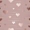 Heart seamless pattern. Repeated elegant marble hearts. Repeating heart texture. Endless hearts. Beautiful background for design w