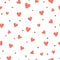 Heart seamless pattern. Valentines Day and wedding gift wrapper texture with love red hearts Vector texture
