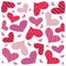 Heart seamless pattern vector