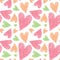 Heart seamless pattern. Vector love illustration. Valentine`s Day, Mother`s Day, wedding, scrapbook, gift wrapping paper