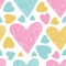 Heart seamless pattern. Vector love illustration. Valentine`s Day, Mother`s Day, wedding, scrapbook, gift wrapping paper, textil