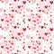 Heart seamless pattern on whith background