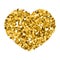 Heart of sequins. sequins, vector illustration, the theme of romance, Valentine`s day, Gold Glitter Heart