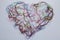 Heart from sewing thread - background