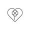 Heart, Shamrock, four leaves icon. Simple thin line, outline vector of Saint Patrick\\\'s Day icons for UI and UX, website or mobile