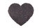 Heart shape of black sesame seeds