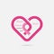 Heart shape and breast icon.Breast Cancer October Awareness Mont